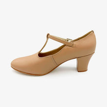 Load image into Gallery viewer, SO DANCA Chrissie CH40 2" Heel Man-Made Leather T-Strap Character Shoe