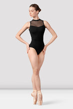 Load image into Gallery viewer, BLOCH BLACK MOCK NECK OPEN BACK TANK LEO

