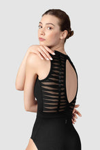 Load image into Gallery viewer, BLOCH BLACK MOCK NECK OPEN BACK TANK LEO
