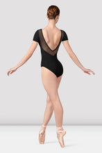 Load image into Gallery viewer, BLOCH BLACK CAP SLEEVE MESH LEOTARD L9242
