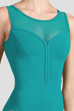 Load image into Gallery viewer, MIRELLA V NECK BRAIDED SCOOP BK TANK LEOTARD
